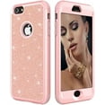 thumbnail image 1 of Personalized Shiny Silicone PC 3-in-1 Phone Case for iPhone 13 Pro Max 12 Mini 11 X XR XS 7 8 Plus, Full Protection Back Cover(Pink,11 Pro), 1 of 7
