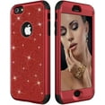 thumbnail image 1 of Personalized Shiny Silicone PC 3-in-1 Phone Case for iPhone 13 Pro Max 12 Mini 11 X XR XS 7 8 Plus, Full Protection Back Cover(Red,SE 2020), 1 of 7