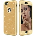 thumbnail image 1 of Personalized Shiny Silicone PC 3-in-1 Phone Case for iPhone 13 Pro Max 12 Mini 11 X XR XS 7 8 Plus, Full Protection Back Cover(Yellow,12/12 Pro), 1 of 7