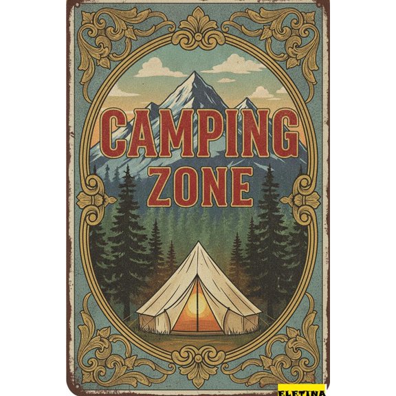 Personalized Sign for Man Cave Beware Caution Metal Wall Art Camping Zone Warning Home Decorative Driveway Road Street Parking Lot 8x12in High Private Property