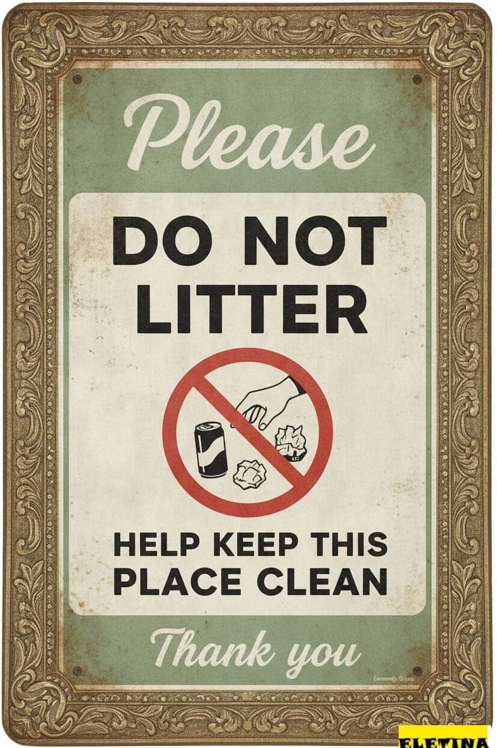 Personalized Sign For Man Cave Please Do Not Litter Yard Help Keep This ...