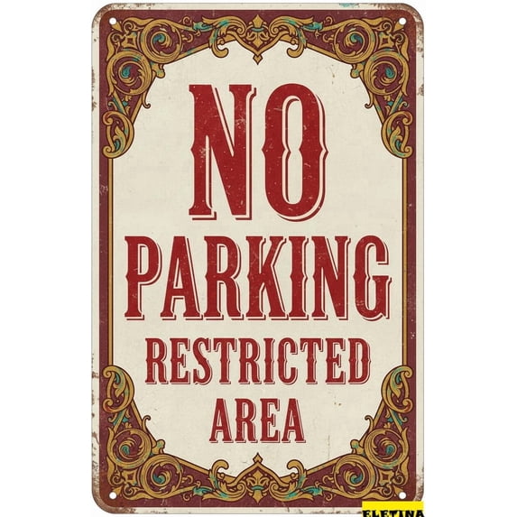 Retricte Personalized Sign for Man Cave Warning No Parking Restricted Area Metal ...