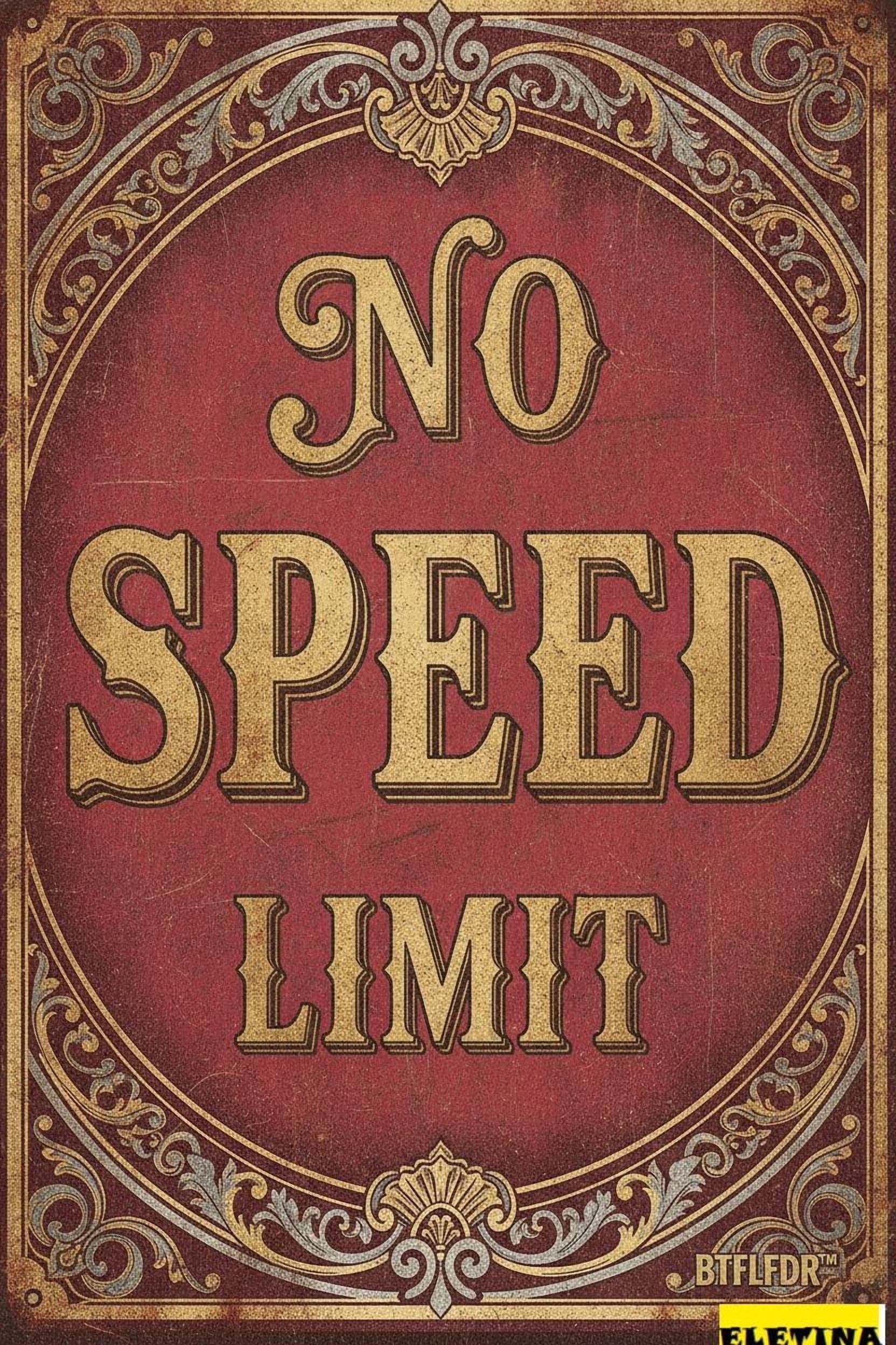 Personalized Sign for Man Cave Speed Limit White Black Funny Metal ...