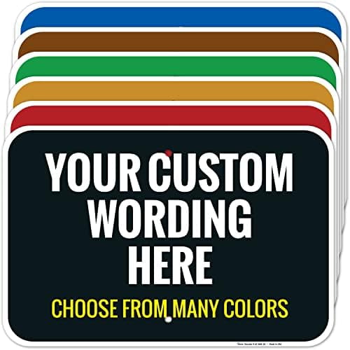 Personalized Signs For Home, Office, Business, Delivery, Decor, Indoor/Outdoor Use Yellow Sign, 12x18 Aluminum Inches, Rust Free .063 Aluminum, Fade Resistant, Made in USA