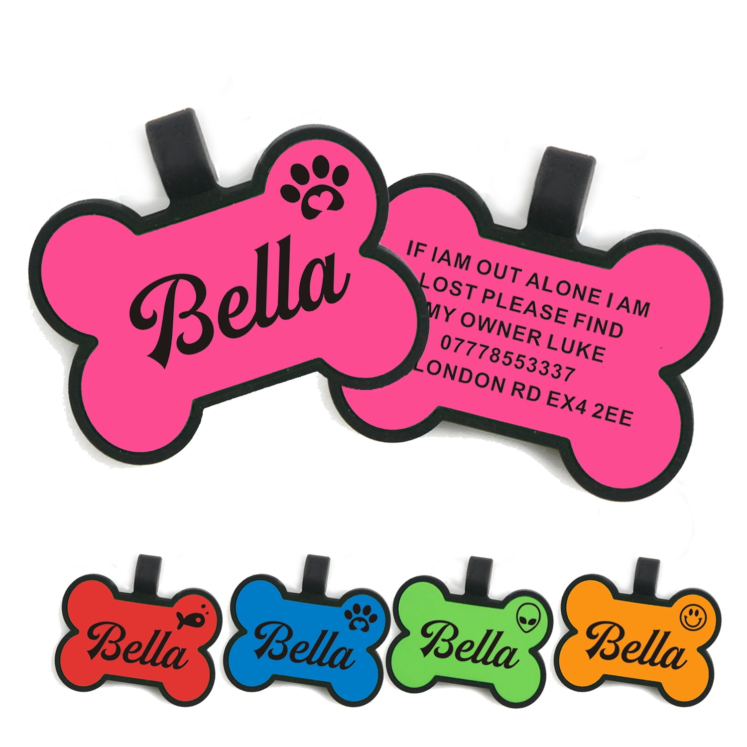 Double sided pet id tags hotsell