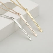 ANAVIA Personalized Silver Dainty Bar Necklace - Mother's Day Gift for Mom - Gift for Her - Birthday Gift - Engravable Name Necklace - Ships Next Day