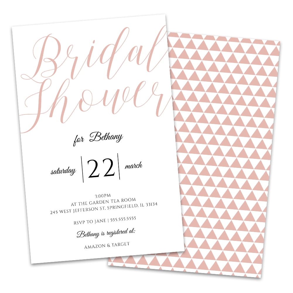 Personalized Simple Script Bridal Shower Invitations