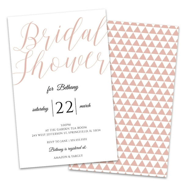 Personalized Simple Script Bridal Shower Invitations