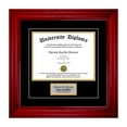 thumbnail image 1 of Personalized Single Diploma Frame with Double Matting for 9" x 7" Tall Diploma with Cherry 2" Frame, 1 of 5