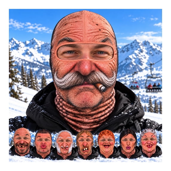 Personalized Ski Mask Funny Face Print Balaclava - Walmart.com