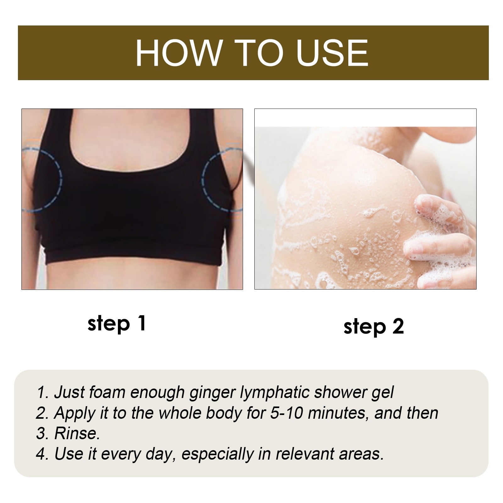 Personalized Skincare Clear Shower Gel Skin Relief Pain Under Armpit