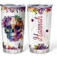 thumbnail image 1 of Personalized Skull Tumbler Gifts for Skull Lovers - Goth Tumbler - Skull Gothic Birthday Gifts for Girls Women - Sugar Skull Tumbler - Custom Name 20oz Stainless Steel Tumbler (Color 1), 1 of 7