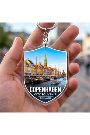 Personalized Skyline Acrylic Keychain with Custom Name and Travel Landmark Design, Travel Souvenir Key Ring, Backpack Charm and Keepsake for Trips, Vacations, Friends, Family or Everyday Use