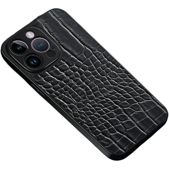 Personalized Slim Business Crocodile Pattern PU+PC Phone Case Compatible with Samsung Galaxy S10 S9 S8 Plus E Back Cover. Luxury Edge Reinforced Bumper(Black,S9 Plus)