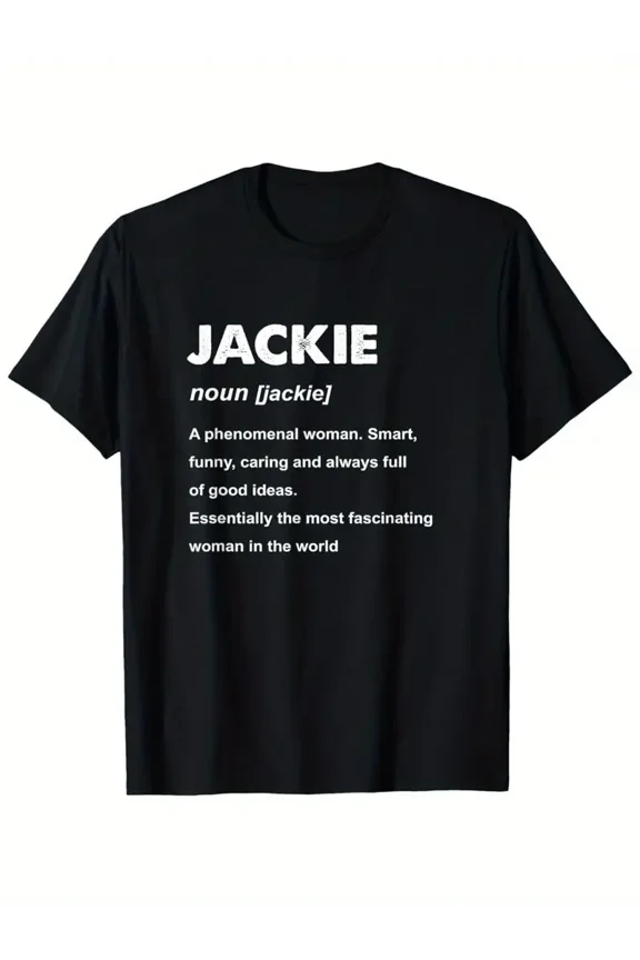 Personalized Small Black Crew Neck T-Shirt for Women with a Classic Fit And Short Sleeves.