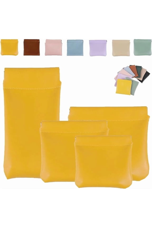 Personalized Snap Closure Leathers Organizer Pouch, Cosmetic Bag Set for Purse Travel