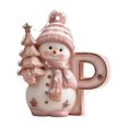 thumbnail image 1 of Personalized Snowman Christmas Ornament with Alphabet Letter A Festive Holiday Decoration for Tree Gift Keepsake, 1 of 7
