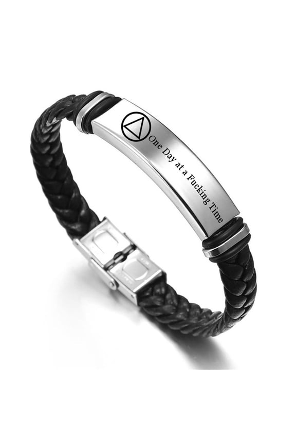 Personalized Sobriety Anniversary Gifts for Men Women Young Adult Inspirational Addiction Recovering Bracelet Ecouragement Jewelry Presents for Family Friends,Customized