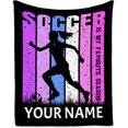 thumbnail image 1 of Personalized Soccer Blanket for Girls, Soccer Gifts for Girls Women Teen, Soccer Team Blankets Gifts for Girls Team Players, 50"x60" Soft Cozy Throw Blankets for Outdoor Travel, Sport Room Decor, 1 of 6