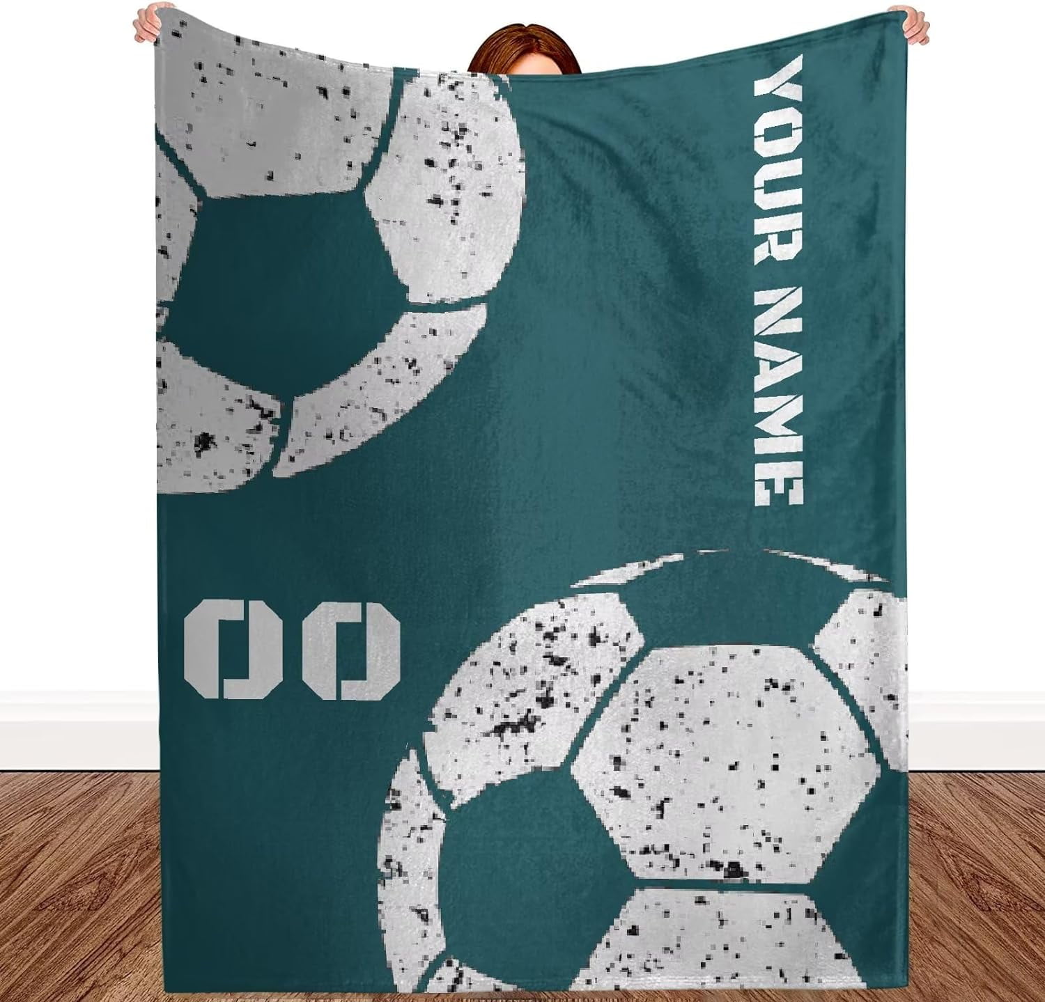 Personalized Soccer Blankets for Kids Custom Soccer Blanket with Name