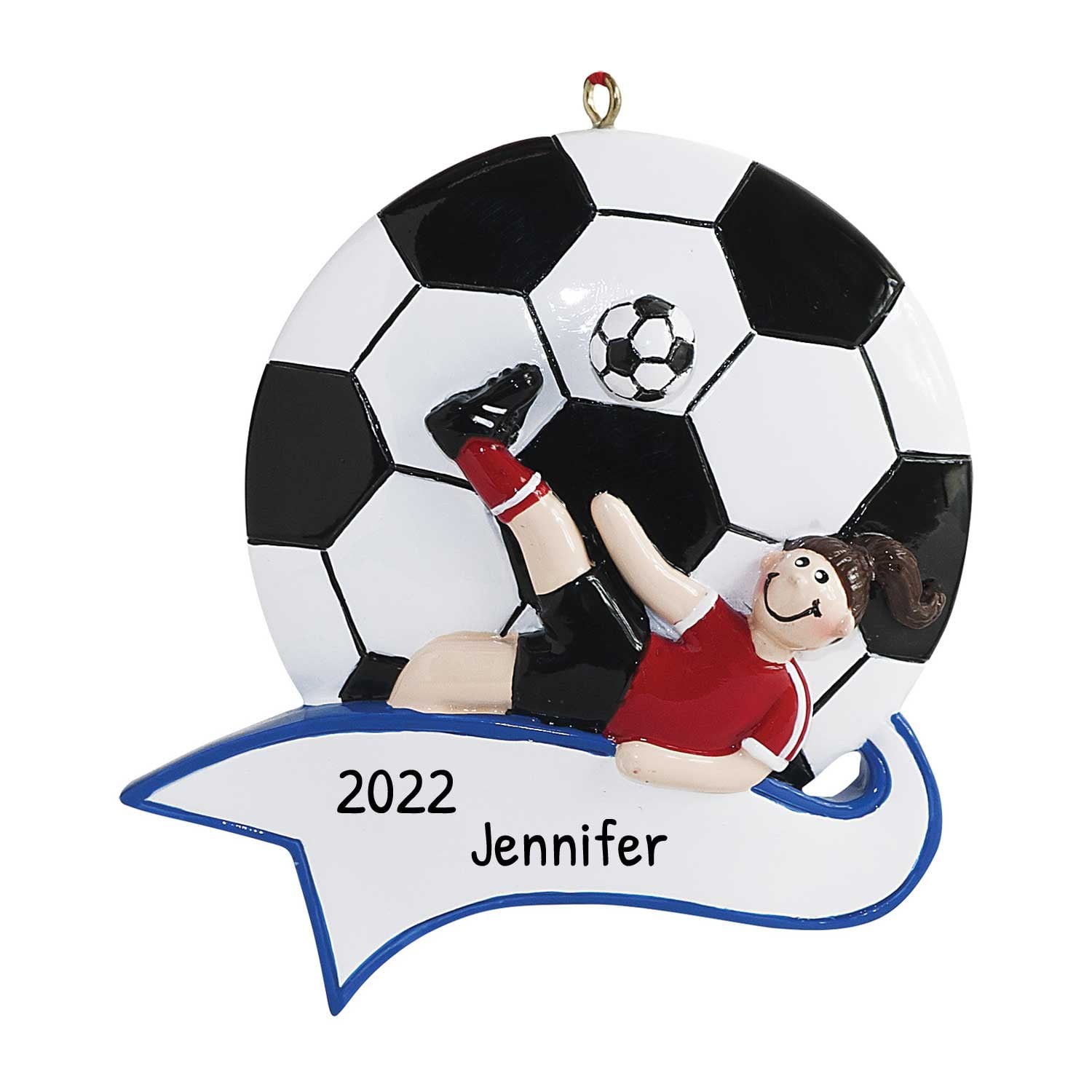 Personalized Soccer Ornament Soccer Player Ornament, Soccer Ball