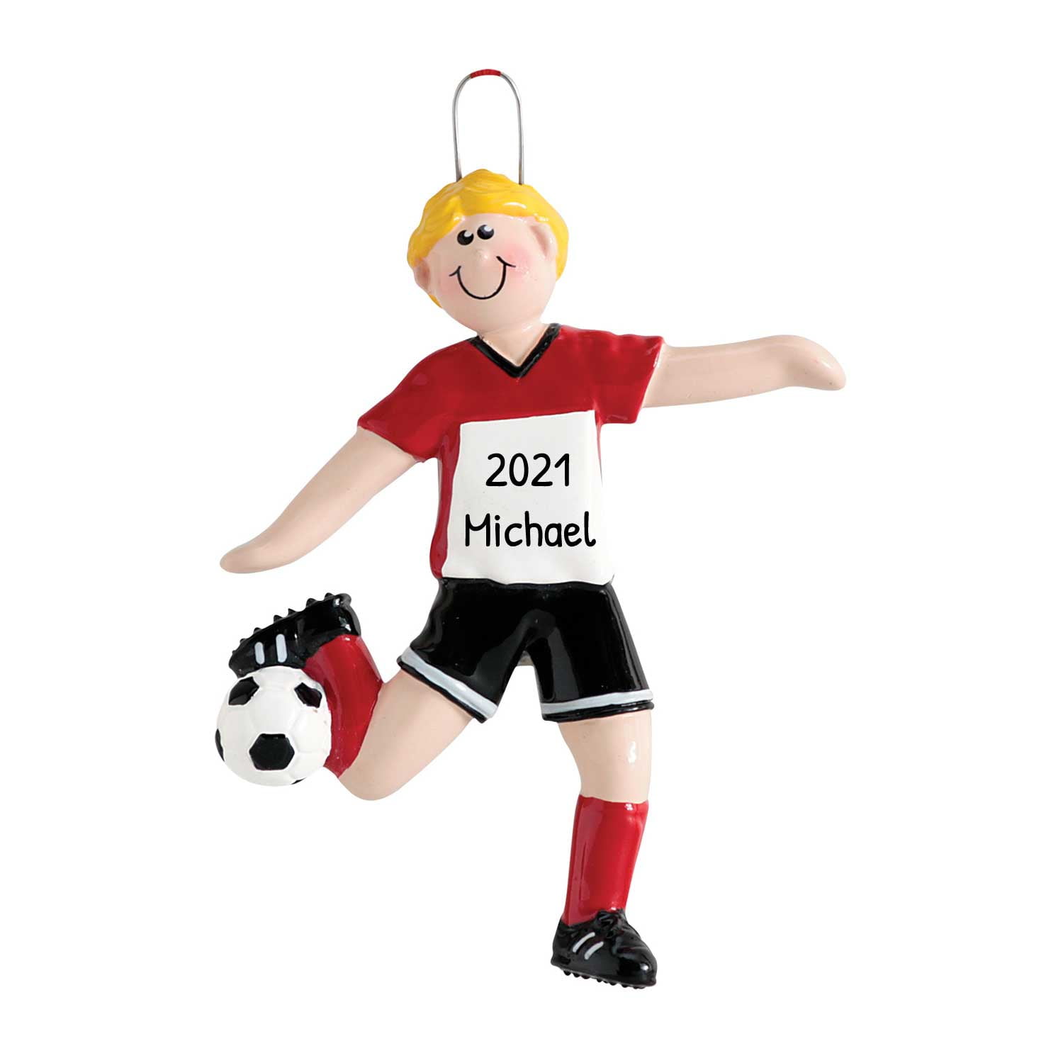 Personalized Soccer Ornament Soccer Player Ornament, Soccer Ball