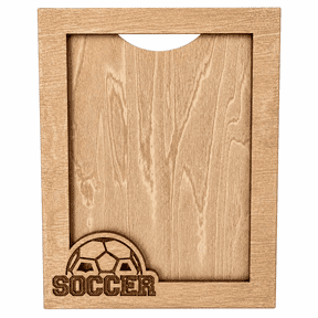 Personalized Soccer Picture Frame 5x7 Photo | Laser Engraved Wooden Soccer Photo Frame with Acrylic Cover, Easel Stand & Wall Mount | Gift for Soccer Players, Coaches & Teams