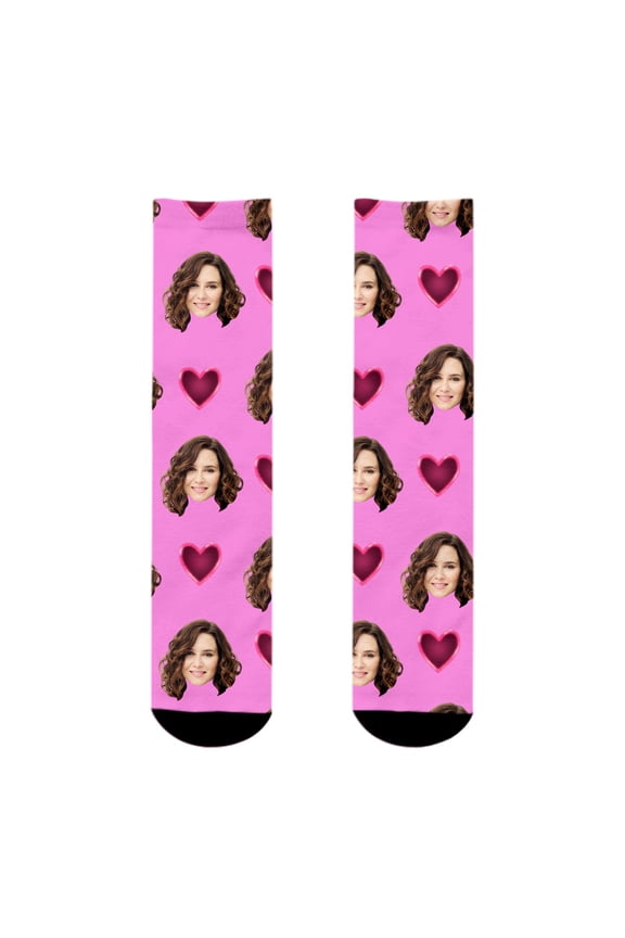Personalized Socks with Photo Print Custom Design with Face Image for Christmas and Birthday Gifts Novelty Fun Hosiery for All