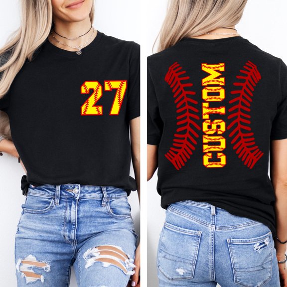 Personalized Softball Tshirt Custom Number And Name Shirt Personalized Softball Mom Tee Da
