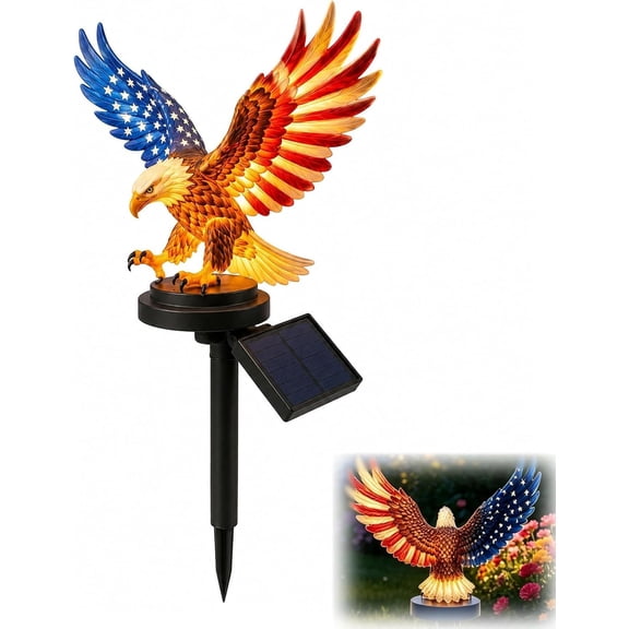 Personalized Solar Eagle Garden Light, America 250th Anniversary Solar Stake Light, Patriotic Memorial Day Decor, Decorations Outdoor Memorial Day (Style B)