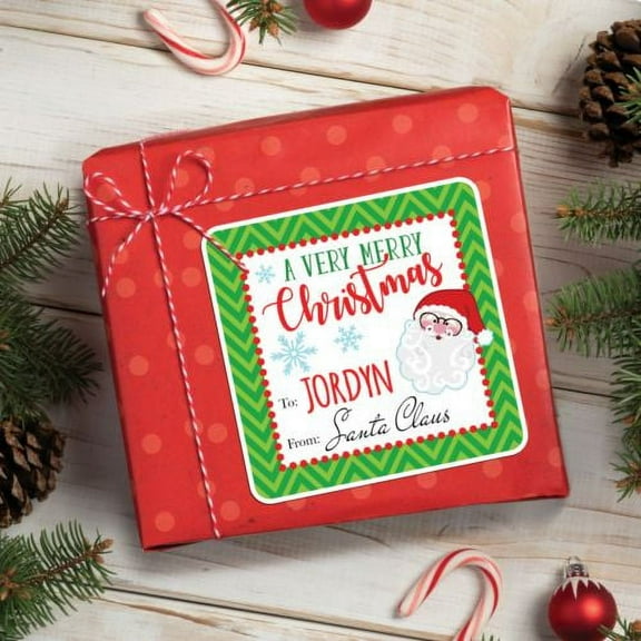 Personalized Special Delivery From Santa Gift Sticker Set