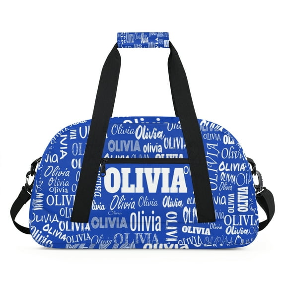 Personalized Sport Duffle Dance Bag Kids Carry On Weekend Sports Travel Bag, Royal Blue