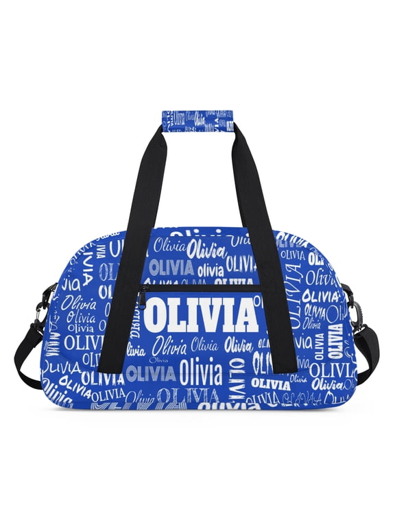 Personalized Sport Duffle Dance Bag Kids Carry On Weekend Sports Travel Bag, Royal Blue