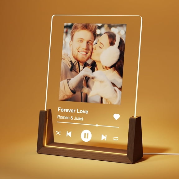 Personalized Spotify Picture Frame for Her Him Girlfriend Boyfriend, Custom Gifts for Women Men, Customized Photo Gifts for Couple Wife Husband on Anniversary Birthday