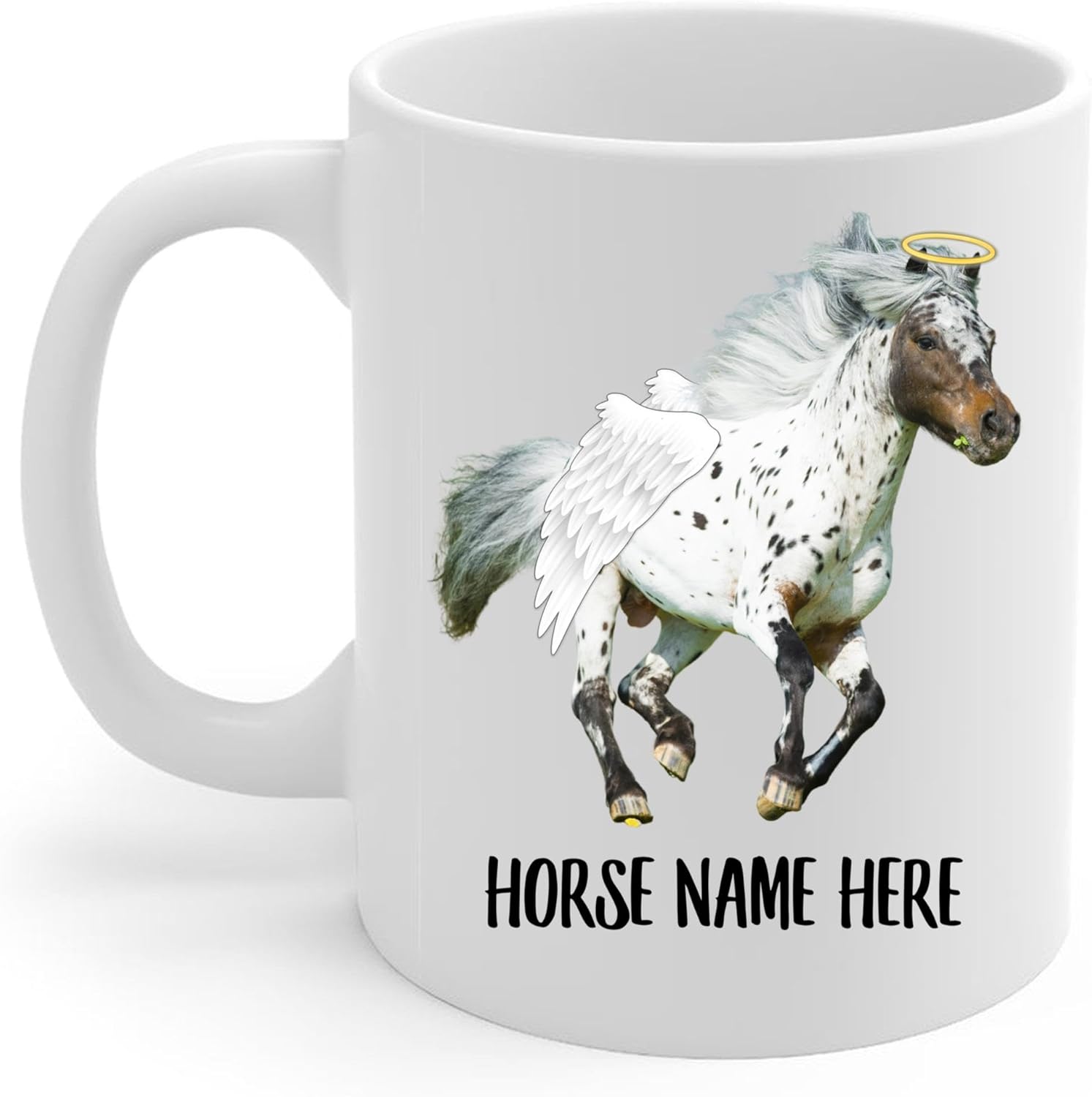 Personalized Spots Appaloosa Horse Angel Wings Memorial Coffee Mug