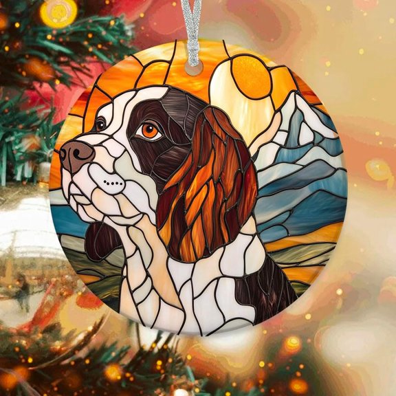 Personalized Springer Spaniel Dog Ornaments 2025, Springer Spaniel Dog Xmas Gifts Ideas, Springer Spaniel Dog Suncatcher, Christmas Tree Ornament TczW6x