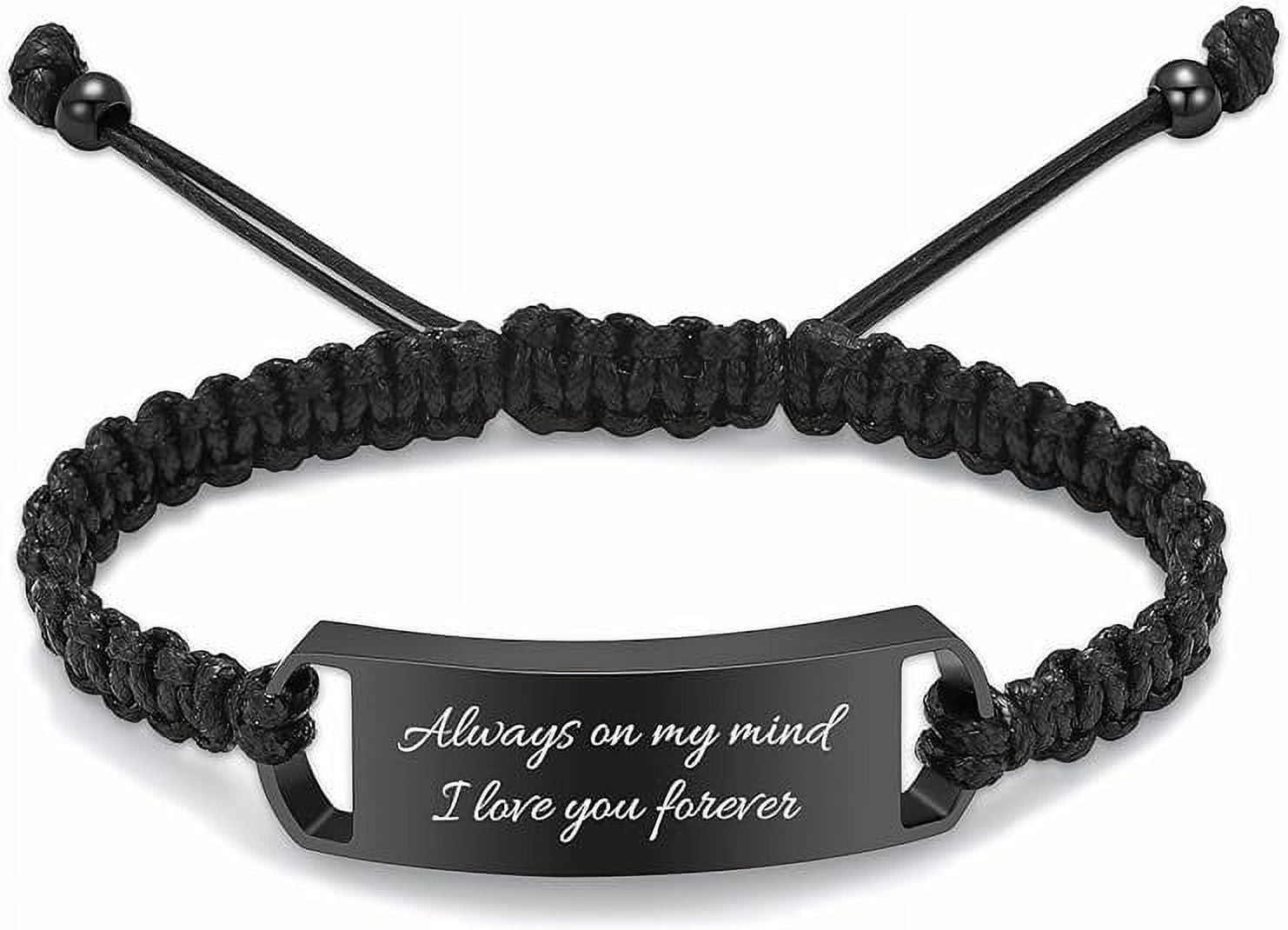 Personalized Square Cremation Urn Bracelet for Ashes for Men Women Stainless Steel Braided Adjustable Wristband Bangle Keepsake Human Pet Memorial Gift