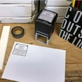 thumbnail image 1 of Personalized Square Self Inking Rubber Stamp - Indigo, 1 of 2
