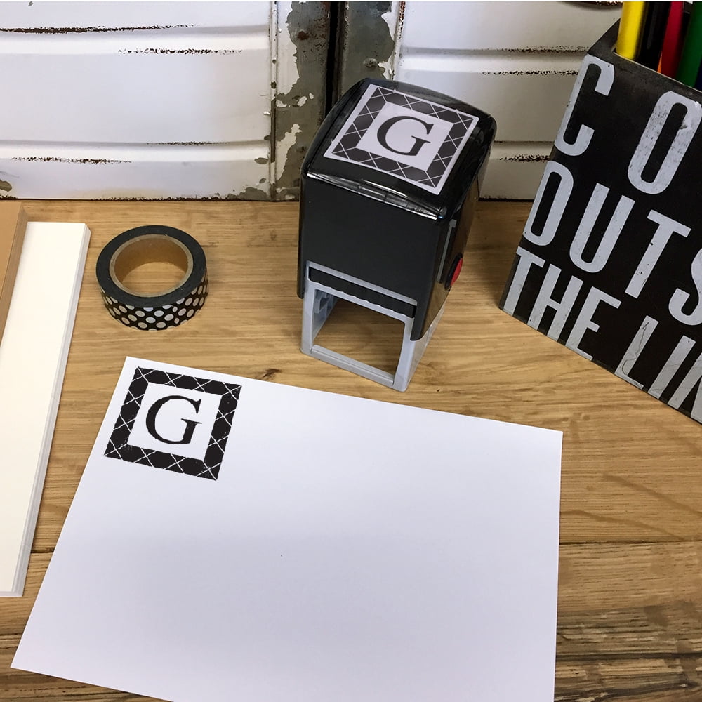 Personalized Square Self Inking Rubber Stamp - My Big G