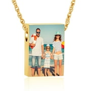 Personalized Square Urn Necklace for Ashes Engraving Photo / Text Cremation Urn Jewelry for Women Men Memorial Keepsake Jewelry