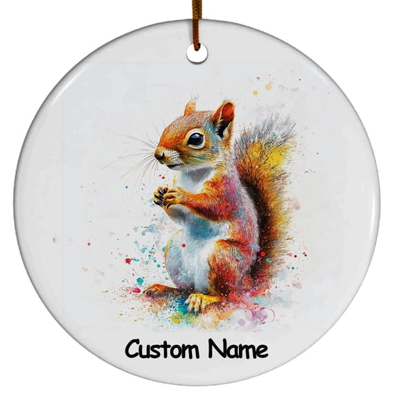 Personalized Squirrel Ornament, Custom Ornament for Animal Lover, Ideal Gift for Men, Women, Best Friend, Gift for Christmas, Birthday, Father's Day, Mother's day
