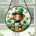 thumbnail image 1 of Personalized St Patricks Day Suncatcher Stained Glass, St Patricks Day Stained Glass Window Hanging St Patricks Day Sun Catchers Indoor Window Décor UN1RP3, 1 of 5