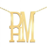 HEIGHTS JEWELERS Personalized Stacked Letter Monogram Necklace in Sterling Silver or 14K Gold Plated Sterling Silver