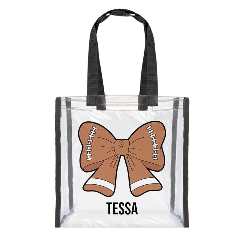 Personalized 12x12 Clear Stadium Tote Bag with Waterproof PVC