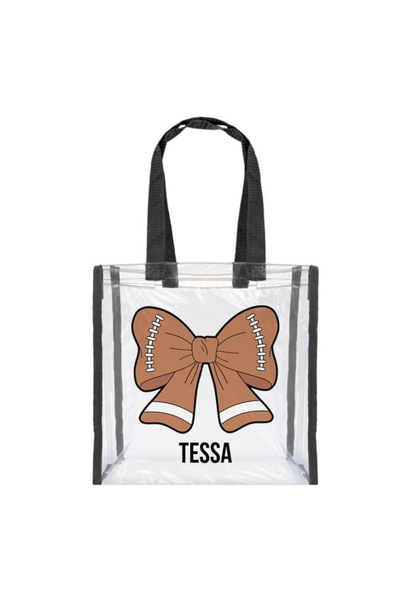 Personalized 12x12 Clear Stadium Tote Bag with Waterproof PVC