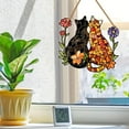 thumbnail image 1 of Personalized Stained Glass Cat Window Hanging, Acrylic Flowers Wall Window Hanging Art Decoration, Suncatcher Ornament, Cat Home Decor, Gift for Mom, Cat Lovers, 1 of 6