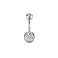 thumbnail image 1 of Personalized Stainless Steel Butterfly Zircon Navel Belly Button Ring 1 PCS, 1 of 4