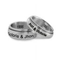 thumbnail image 1 of Personalized Stainless Steel Couples Spinner Ring for Him, 1 of 1