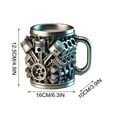 thumbnail image 1 of Personalized Stainless Steel Mug - V8 V6 Engine Stylish For Car Enthusiasts Resin Stainless Steel Cup Personality Wine Cup Coffee Cup Gift Decoration, 1 of 6