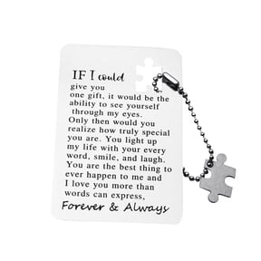 Personalized Stainless Steel Wallet Card, Unique Anniversary or Birthday Keepsake Gift for Wife or Husband